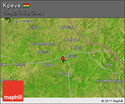 Satellite 3D Map of Kpeve