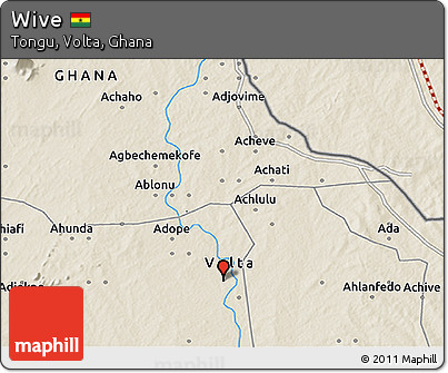 Shaded Relief 3D Map of Wive