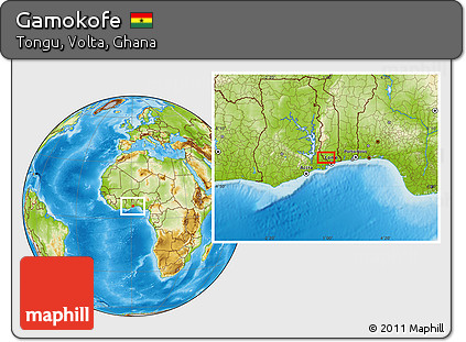 Physical Location Map of Gamokofe