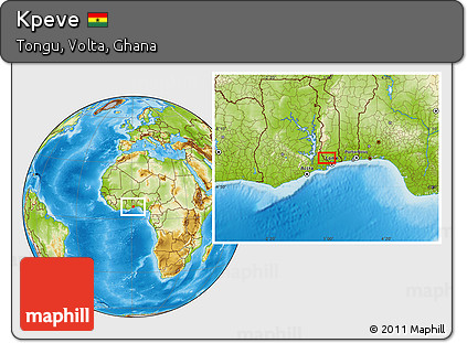 Physical Location Map of Kpeve