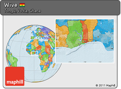 Political Location Map of Wive