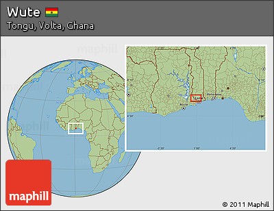 Savanna Style Location Map of Wute