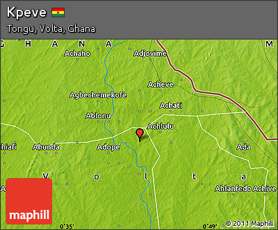 Physical Map of Kpeve