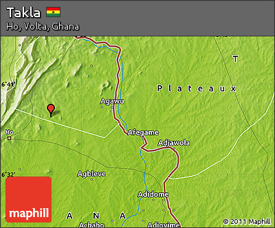 Physical Map of Takla