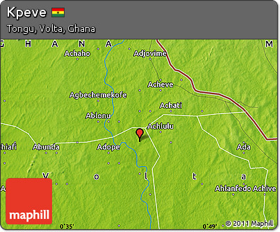 Physical Map of Kpeve