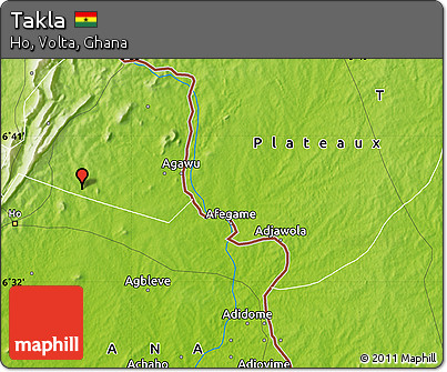 Physical Map of Takla