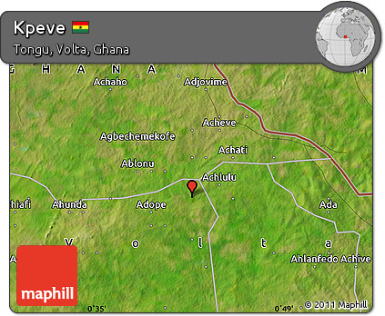 Satellite Map of Kpeve
