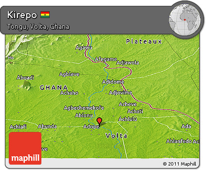 Physical Panoramic Map of Kirepo