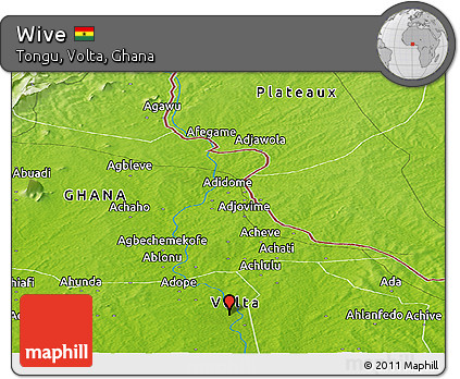 Physical Panoramic Map of Wive