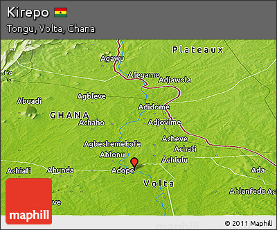 Physical Panoramic Map of Kirepo