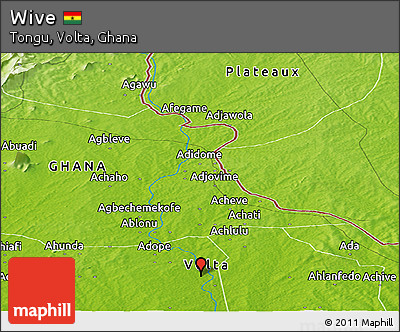 Physical Panoramic Map of Wive