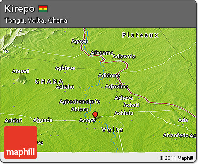 Physical Panoramic Map of Kirepo