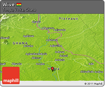 Physical Panoramic Map of Wive