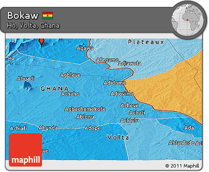 Political Panoramic Map of Bokaw