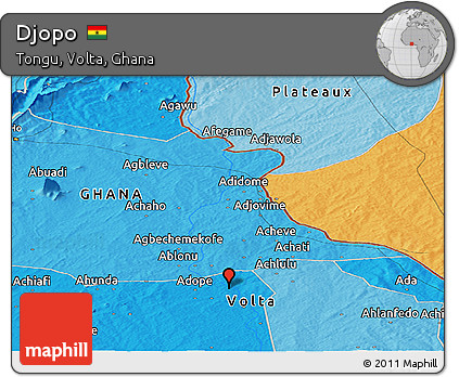 Political Panoramic Map of Djopo