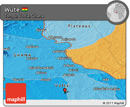 Political Panoramic Map of Wute