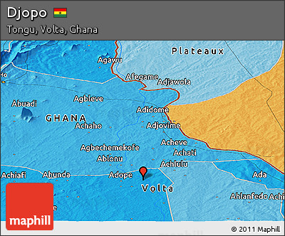 Political Panoramic Map of Djopo