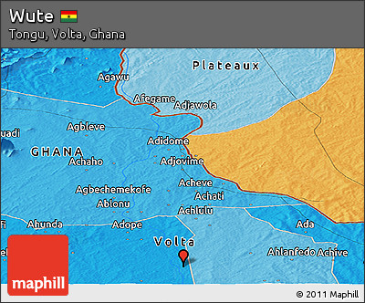 Political Panoramic Map of Wute