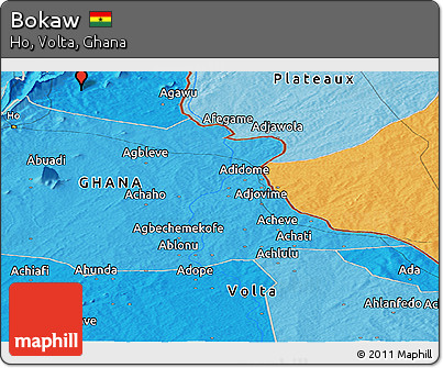Political Panoramic Map of Bokaw
