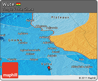 Political Panoramic Map of Wute