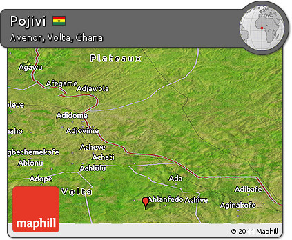 Satellite Panoramic Map of Pojivi