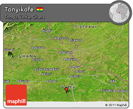 Satellite Panoramic Map of Tonyikofe