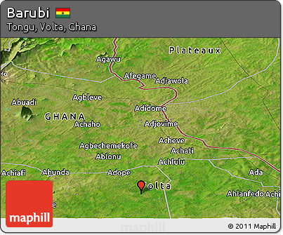 Satellite Panoramic Map of Barubi