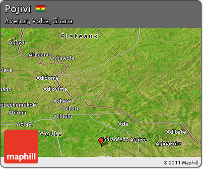 Satellite Panoramic Map of Pojivi