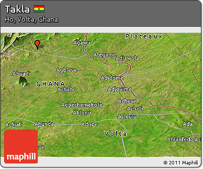 Satellite Panoramic Map of Takla