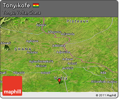 Satellite Panoramic Map of Tonyikofe