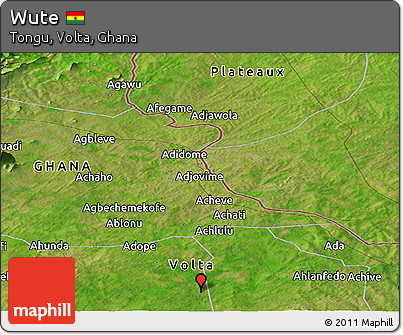 Satellite Panoramic Map of Wute