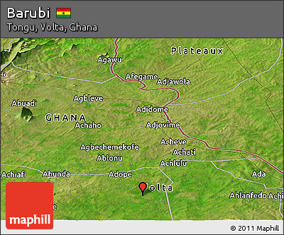 Satellite Panoramic Map of Barubi