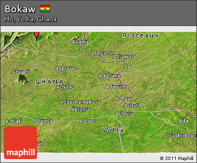Satellite Panoramic Map of Bokaw
