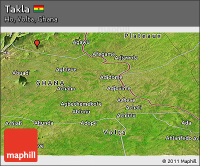 Satellite Panoramic Map of Takla