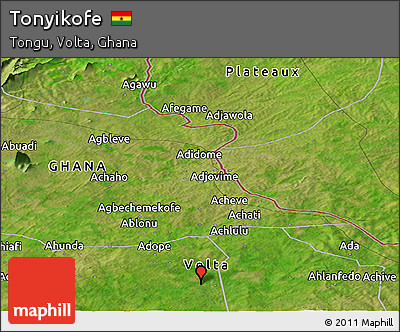 Satellite Panoramic Map of Tonyikofe