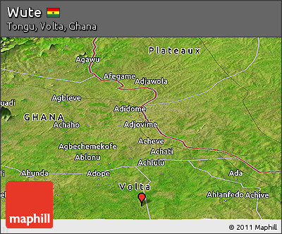Satellite Panoramic Map of Wute