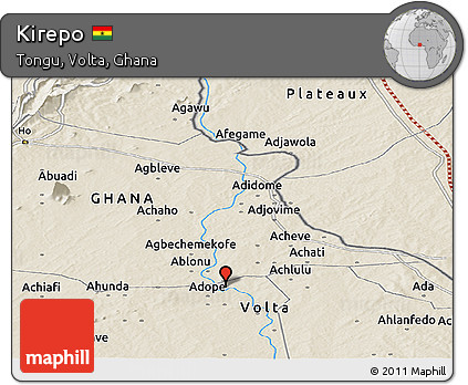 Shaded Relief Panoramic Map of Kirepo