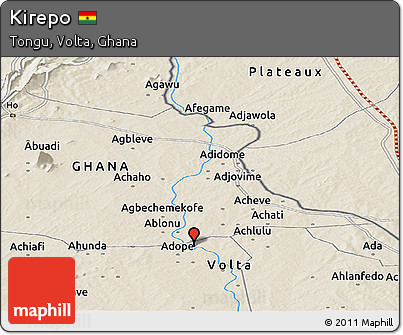 Shaded Relief Panoramic Map of Kirepo