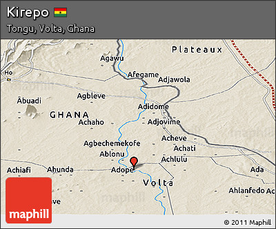 Shaded Relief Panoramic Map of Kirepo
