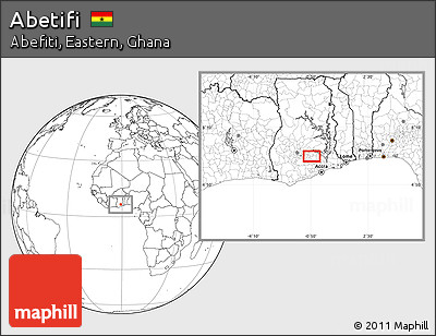 Blank Location Map of Abetifi