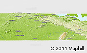 Physical Panoramic Map of the area around 6° 28' 13" N, 0° 46' 30" W