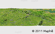 Satellite Panoramic Map of the area around 6° 28' 13" N, 0° 46' 30" W