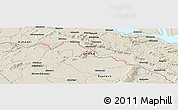 Shaded Relief Panoramic Map of the area around 6° 28' 13" N, 0° 46' 30" W