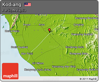 Physical 3D Map of Kodiang