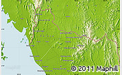 Physical Map of the area around 6° 28' 13" N, 100° 22' 30" E