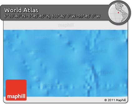 Physical 3D Map of the Area around 6° 28' 13" N, 100° 13' 29" W