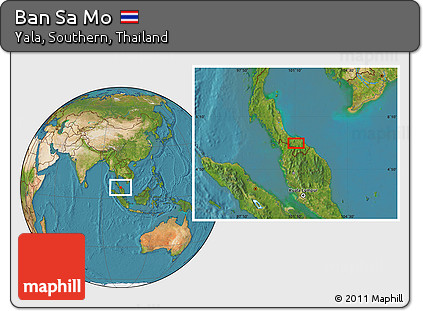 Satellite Location Map of Ban Sa Mo