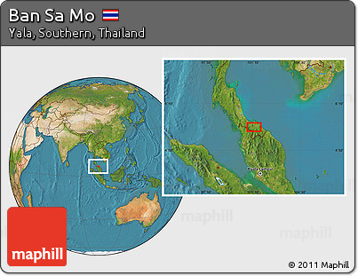 Satellite Location Map of Ban Sa Mo