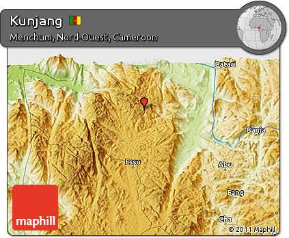 Physical 3D Map of Kunjang