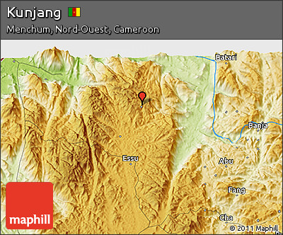 Physical 3D Map of Kunjang
